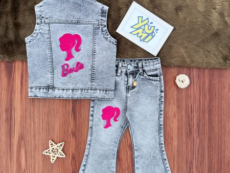 Girls  Barbie-Inspired Denim Outfit pair Discount