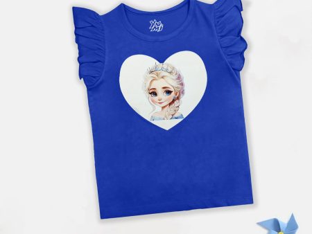 “Adorable Girls’ T-Shirt with Princess Heart Design Hot on Sale