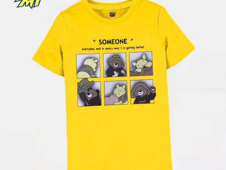 Yellow SomeOne Bear T-Shirt on Sale