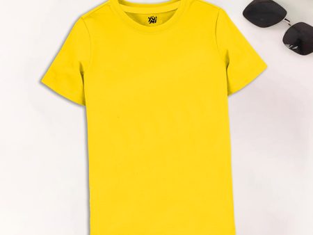 Basic Yellow Kids T-Shirt - LightWeight & Cool Cheap