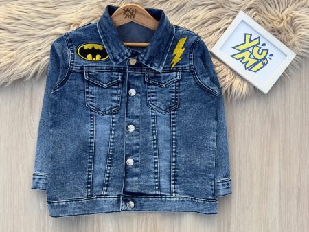 Batman Embroidered Denim Jacket – Stylish Superhero Outerwear Online now