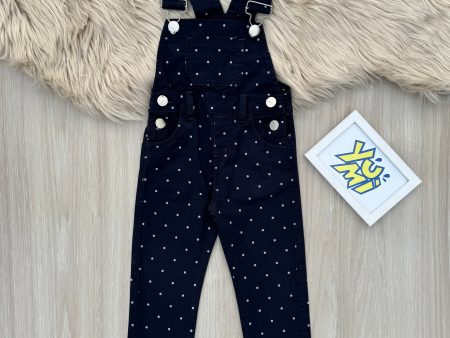 Adorable Polka Dot Navy Dungarees for Girls Discount