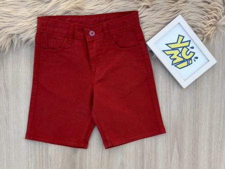 Adorable Kids Maroon Dot Printed Cotton Shorts For Sale