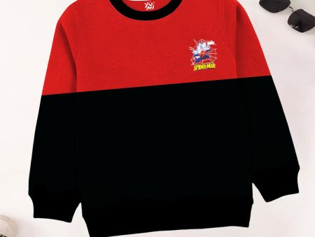 Kids Red and Black Sweatshirt with Stylish Design Online now