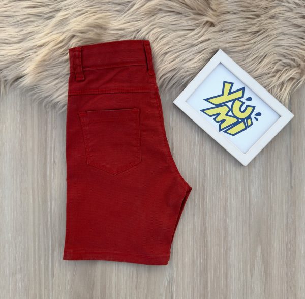 Adorable Kids Maroon Dot Printed Cotton Shorts For Sale