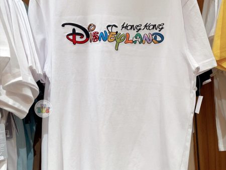 HKDL -  Hong Kong Disneyland  Embroidery Wordings T Shirt for Adults For Cheap