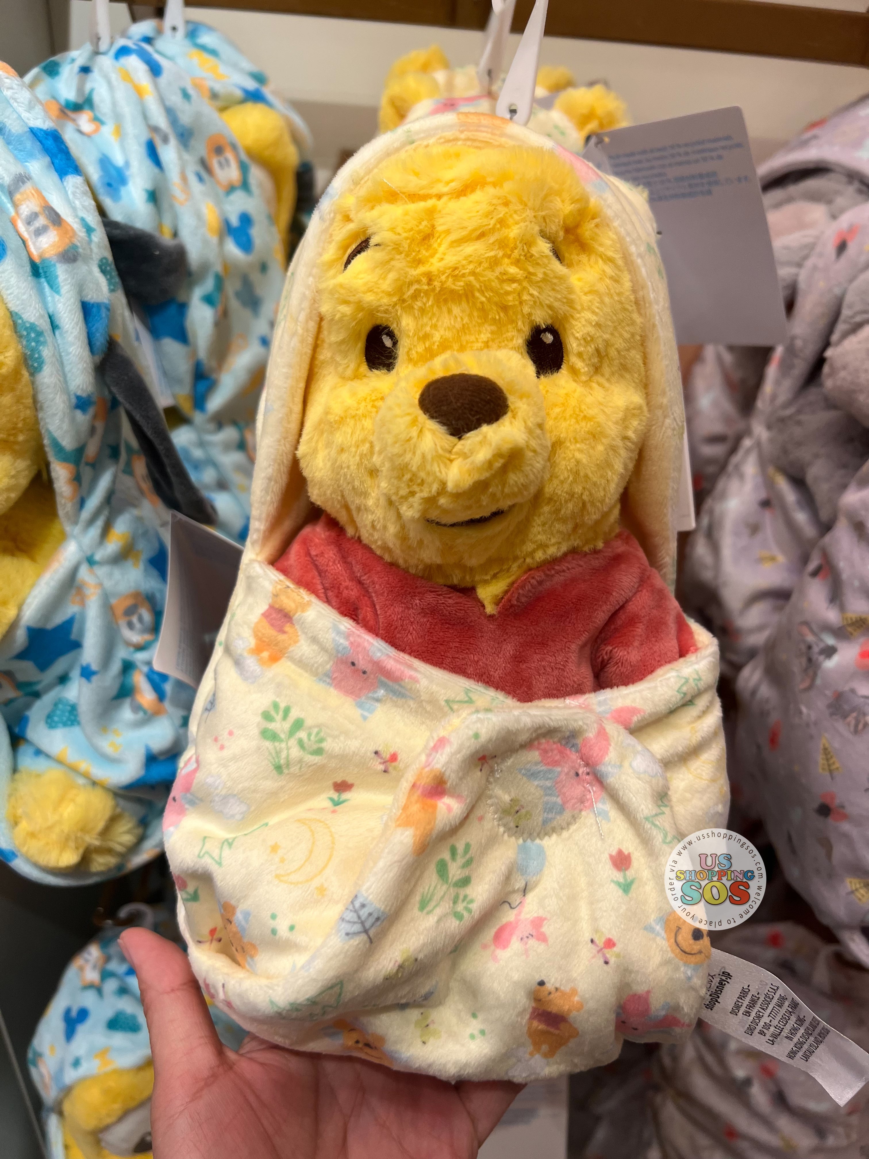 DLR WDW - Disney Babies in Hooded Blanket Plush Toy - Winnie the Pooh Discount