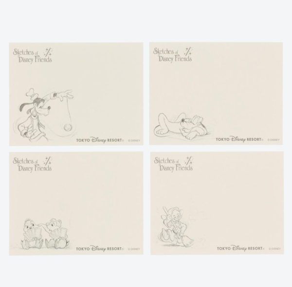 TDR - Sketches of Disney Friends Collection x Mickey & Friends Memo Note Box Set Supply