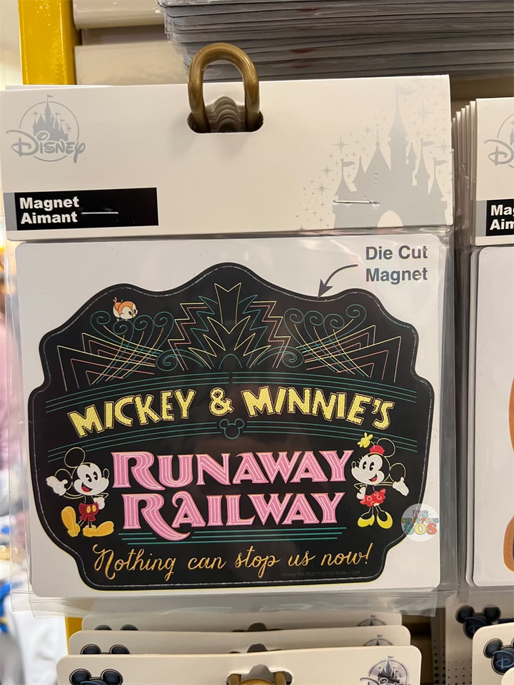 DLR - Mickey & Minnie s Runaway Railway - Mickey & Minnie “Nothing Can Stop Us Now” Die-Cut Magnet Hot on Sale