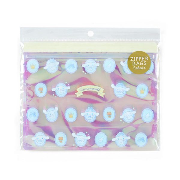 Japan Sanrio - Cinnamoroll Zipper Bags 5 Sheets on Sale