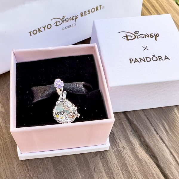 TDR - Pandora Charm x StellaLou with Purple Color Flowers Sale