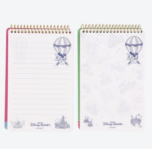 TDR - Mickey & Minnie Mouse Retro and cute! Balloon-themed x Note Books Set For Discount