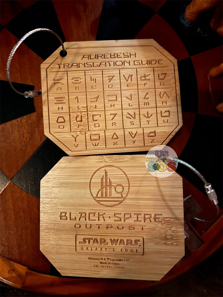 DLR - Star Wars Galaxy’s Edge - Aurebesh Translation Guide Keychain Online Hot Sale