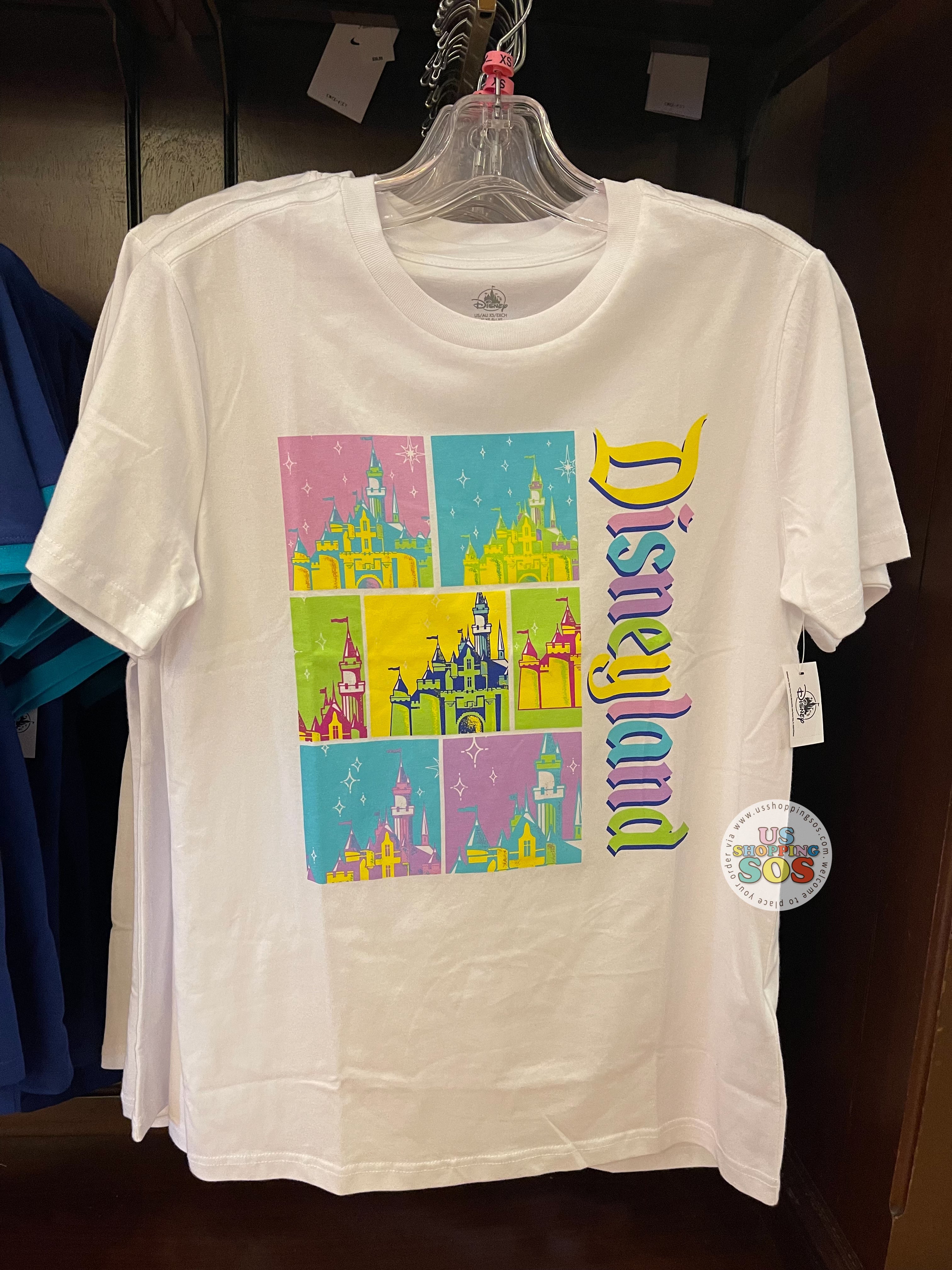 DLR - Disneyland Castle Collage White Graphic Tee (Adult) Supply