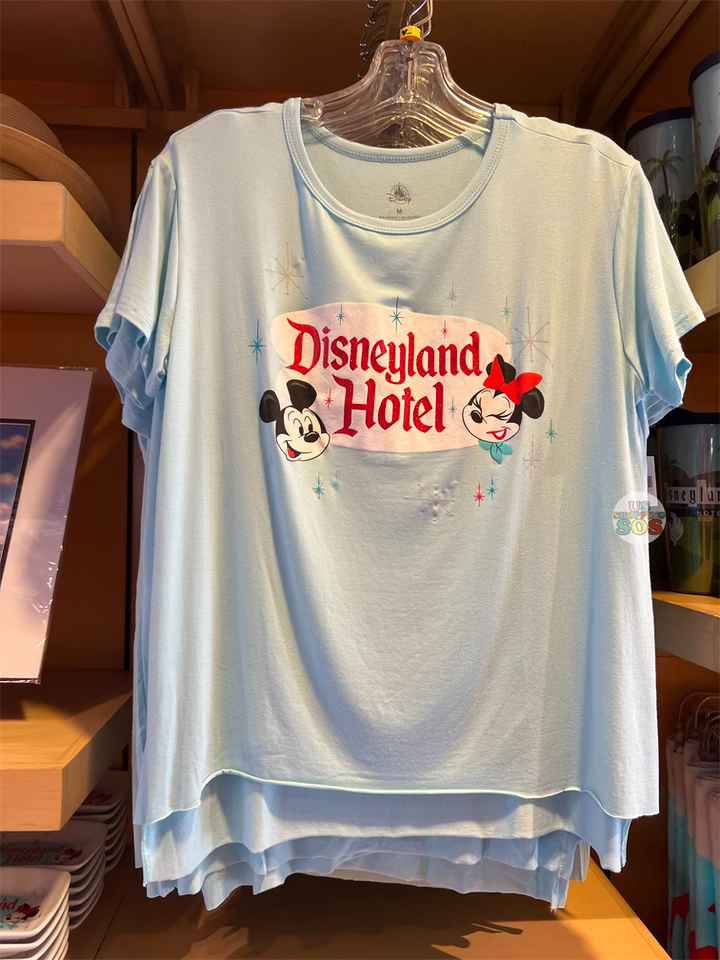 DLR - Disneyland Hotel - Mickey & Minnie Light Blue T-shirt (Adult) For Discount