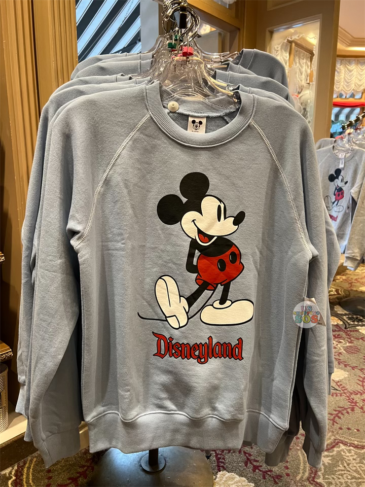 DLR - Classic Mickey “Disneyland” Pullover Pale Blue (Adult) on Sale