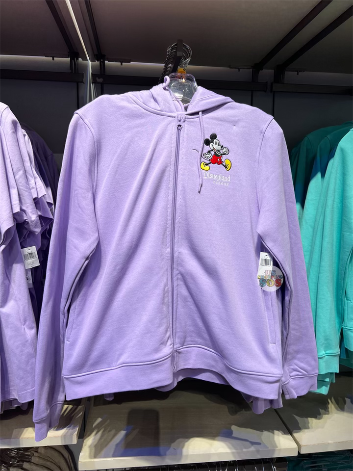 DLR - Classic Mickey “Disneyland Resort” Lavender Hoodie Zip Jacket (Adult) Online now