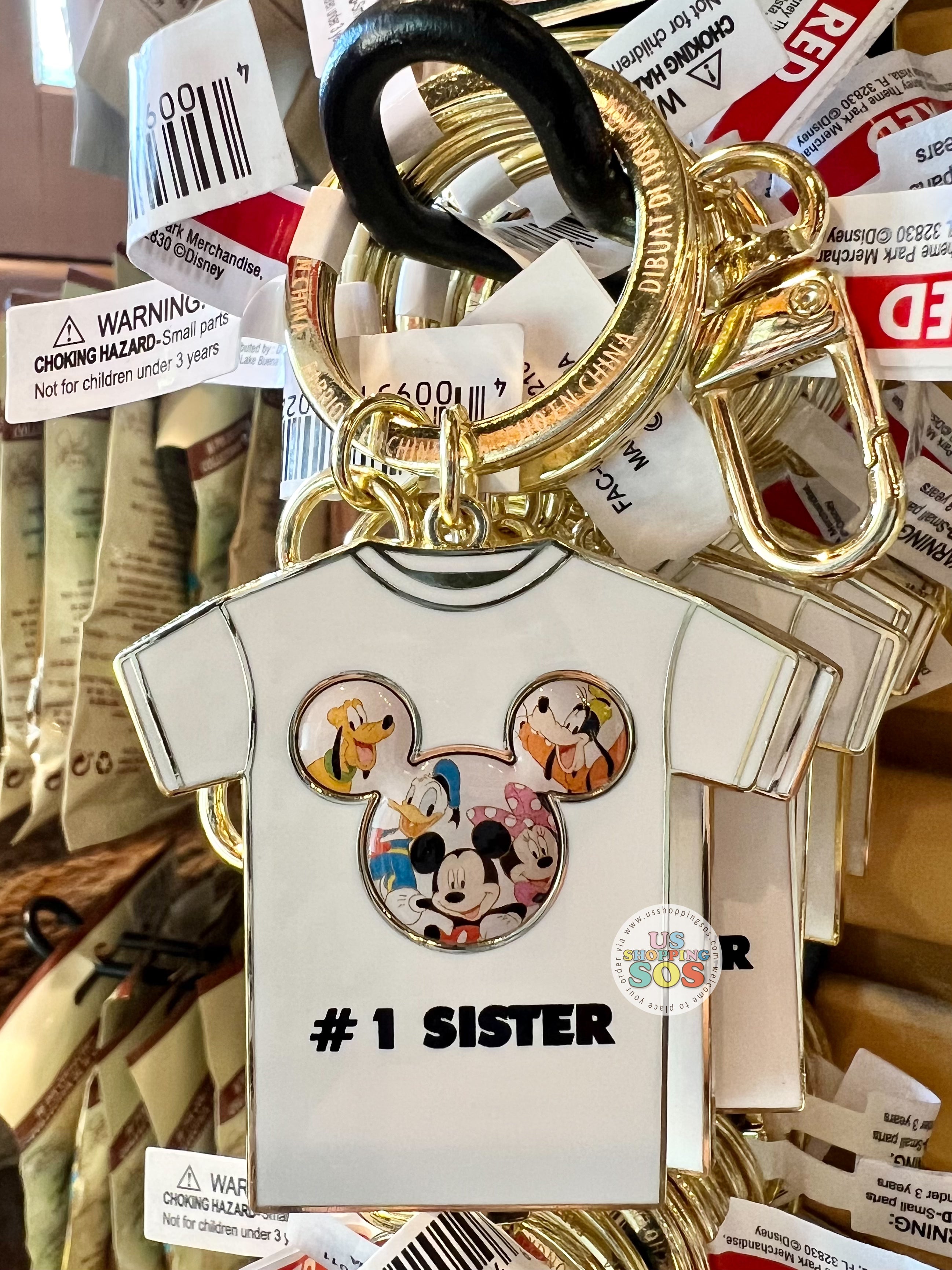 DLR - Mickey & Friends T-shirt Keychain - #1 Sister Fashion