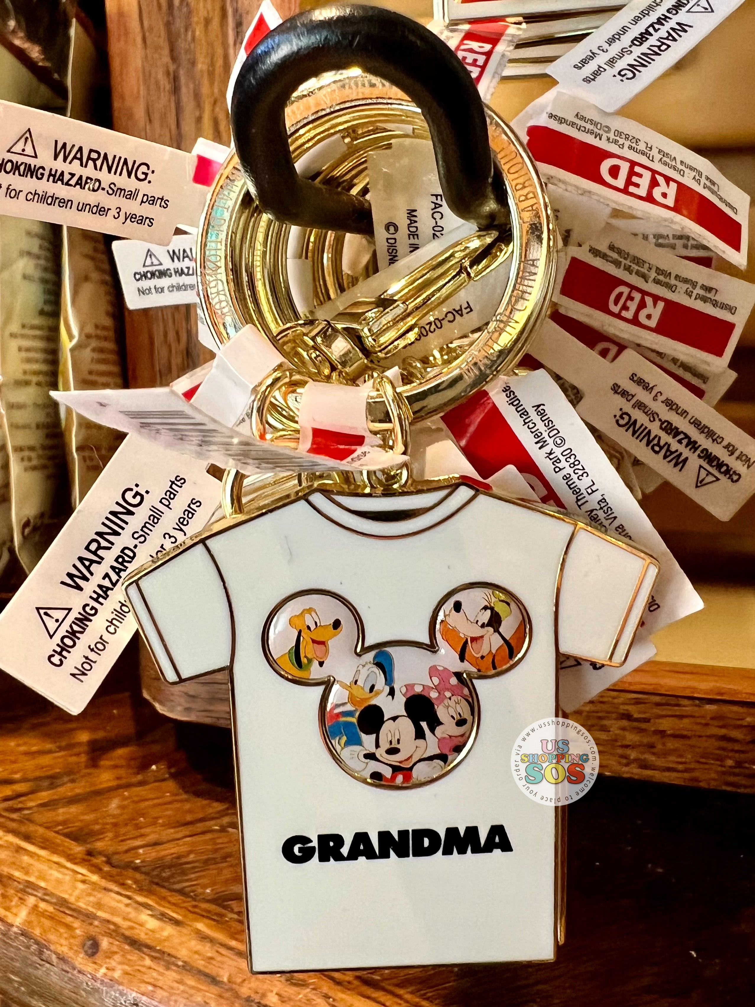 DLR - Mickey & Friends T-shirt Keychain - Grandma Cheap