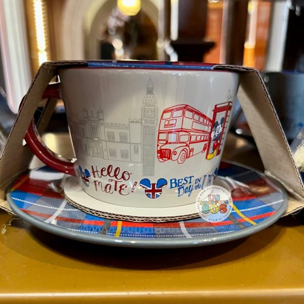 WDW - Epcot World Showcase United Kingdom - London Street Scene Tea Cup & Saucer Supply