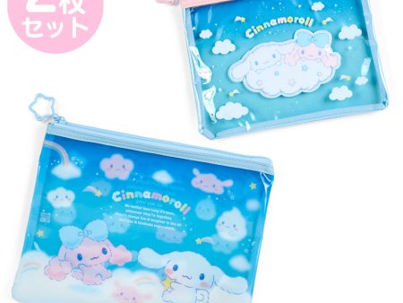 Japan Sanrio - Cinnamon & Poron and Kumo no Siblings Collection x Cinnamoroll & Poron Set of 2 Flat Pouches Online Sale