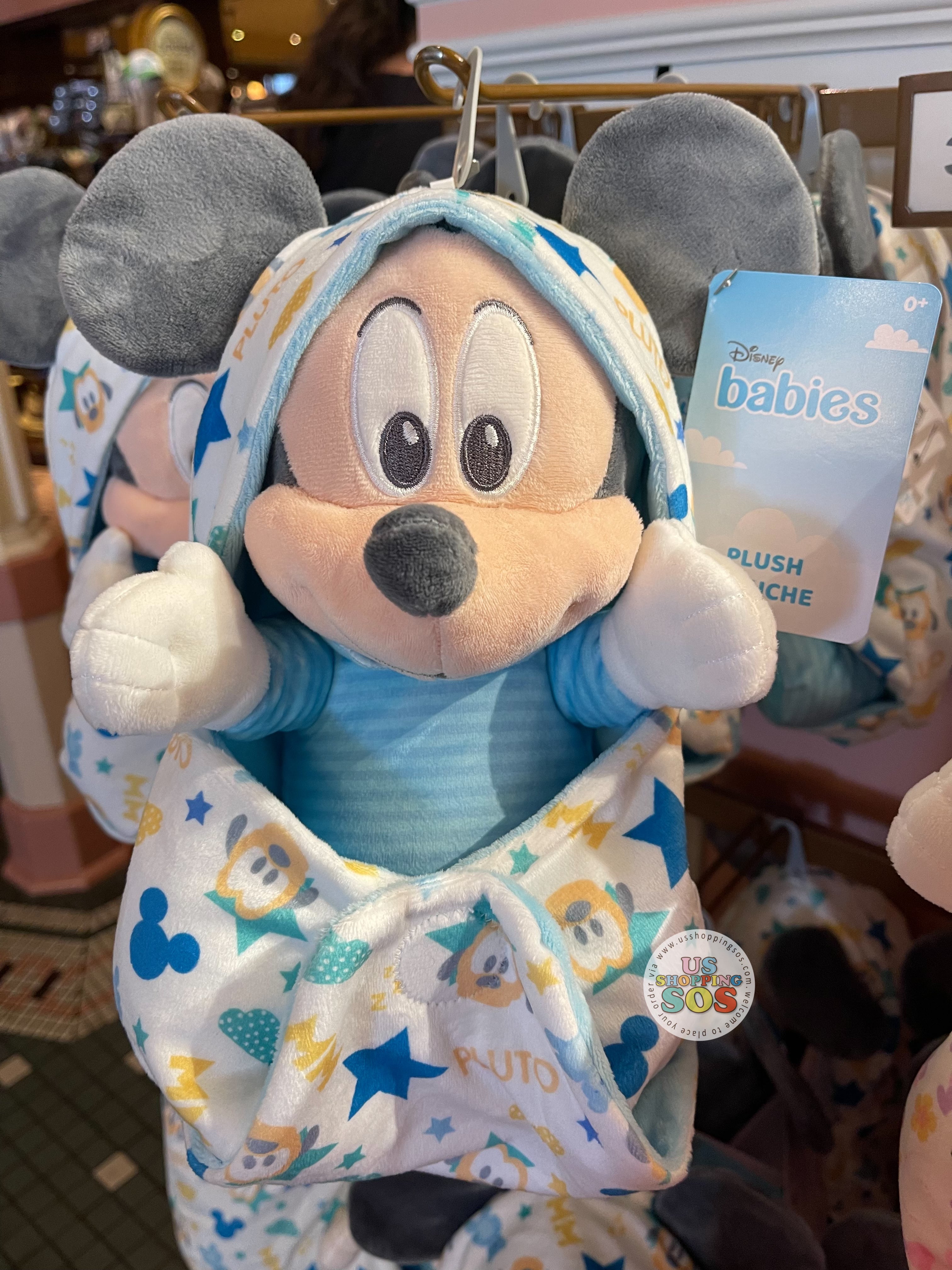 DLR WDW - Disney Babies in Hooded Blanket Plush Toy - Mickey Fashion