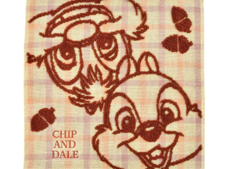 JDS - Chip & Dale  Gauze Check Face & Motif  Mini Towel Online Sale