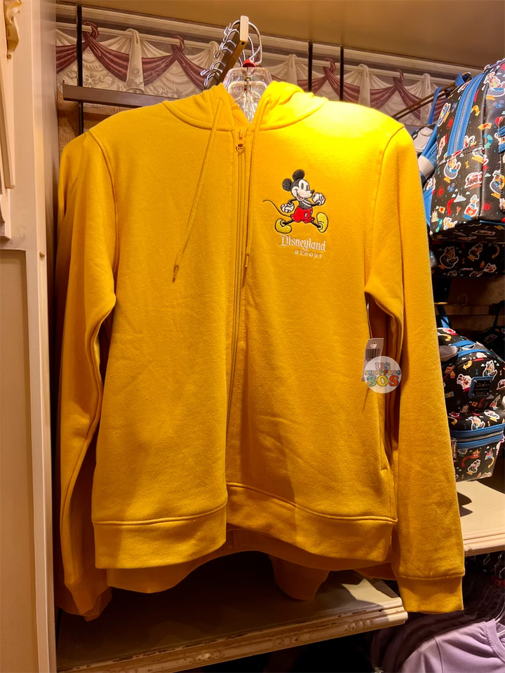 DLR - Classic Mickey “Disneyland Resort” Gold Yellow Hoodie Zip Jacket (Adult) Cheap