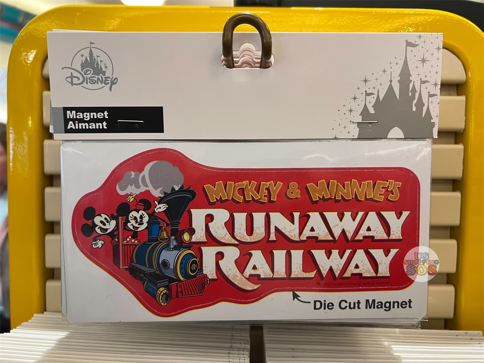 DLR - Mickey & Minnie s Runaway Railway - Mickey & Minnie in Train Die-Cut Magnet Cheap