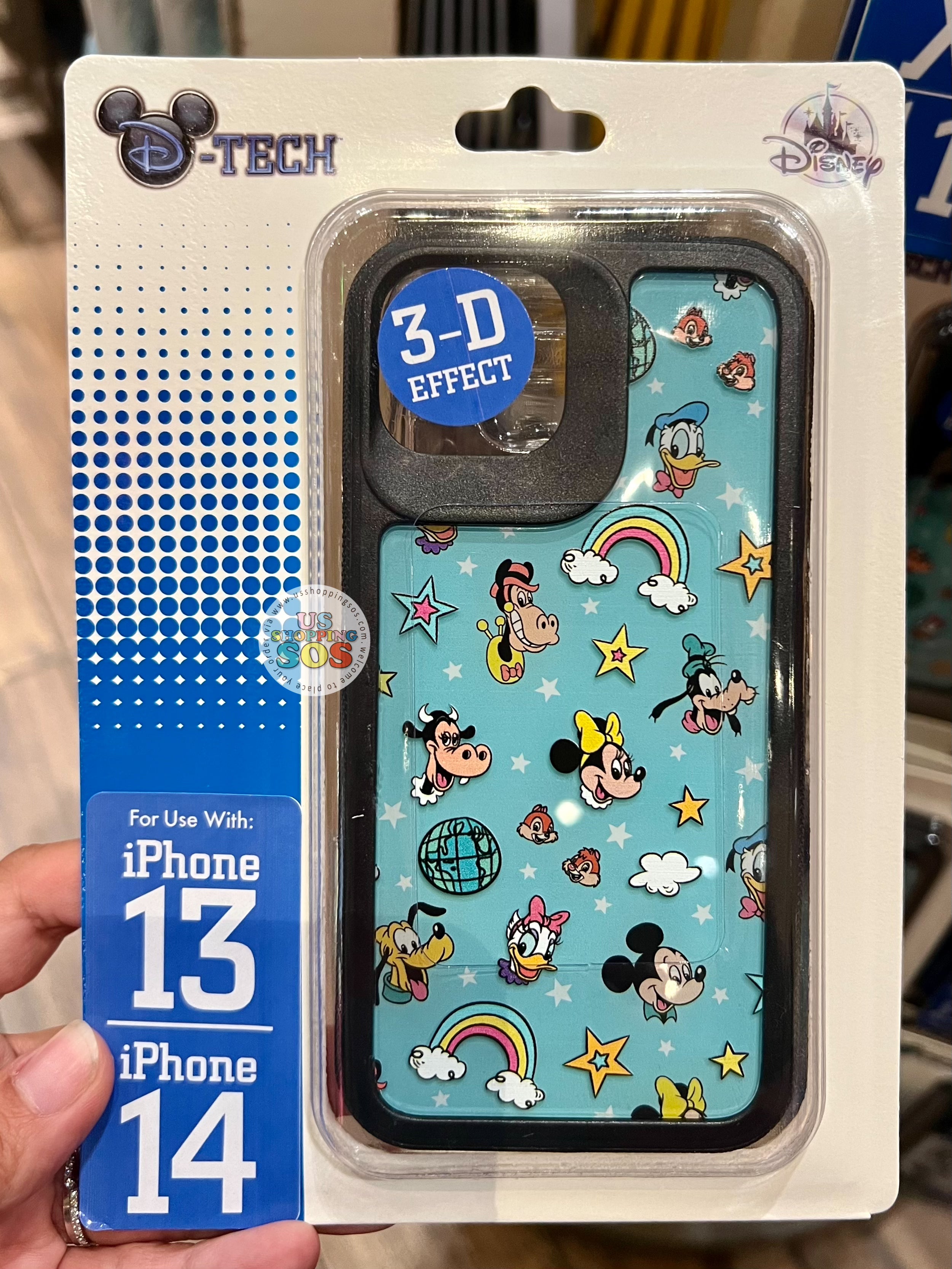 DLR WDW - D-Tech Mickey & Friends Face Icon Blue 3D Effect iPhone Case For Sale