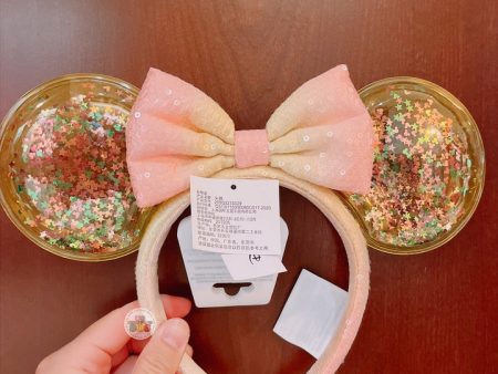 SHDL - Minnie Mouse Colorful Glitter ‘Yellow Color’ Clear Ears Headband Online Sale