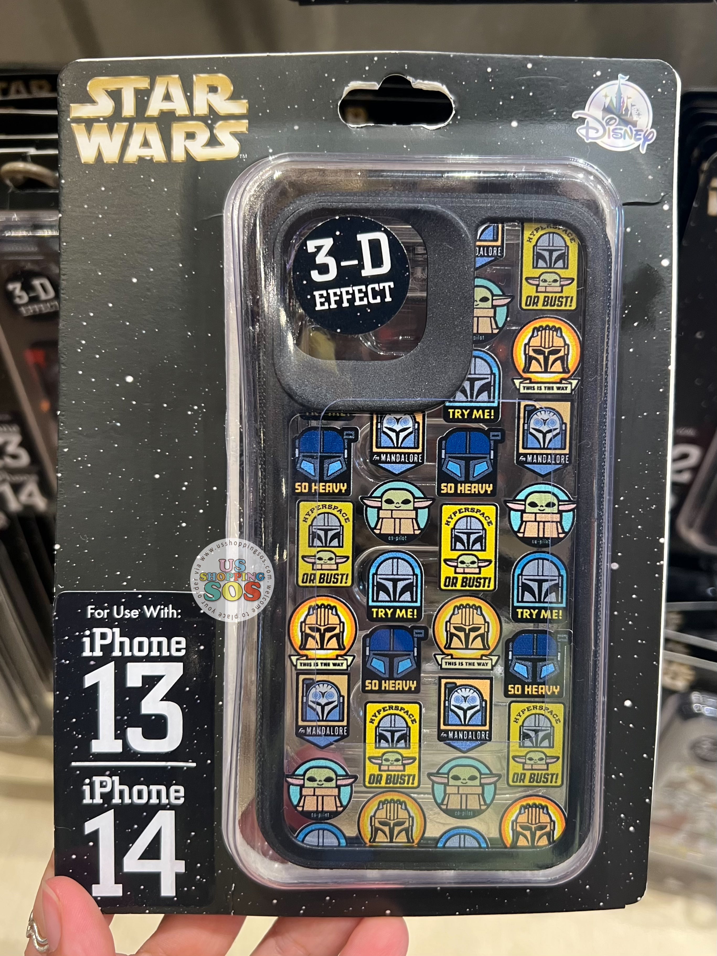 DLR WDW - D-Tech Star Wars Mandalorian Characters All-Over-Print 3D Effect iPhone Case For Cheap