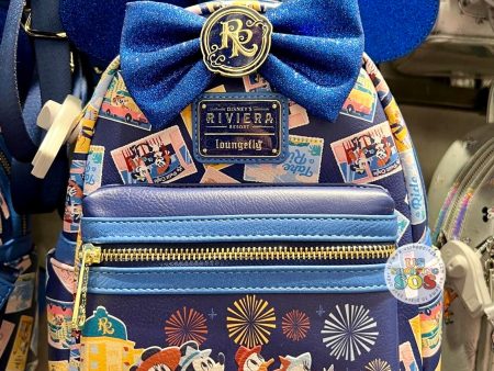 WDW - Disney’s Riviera Resort - Loungefly Minnie Blue Postcard Ear Backpack Online Sale