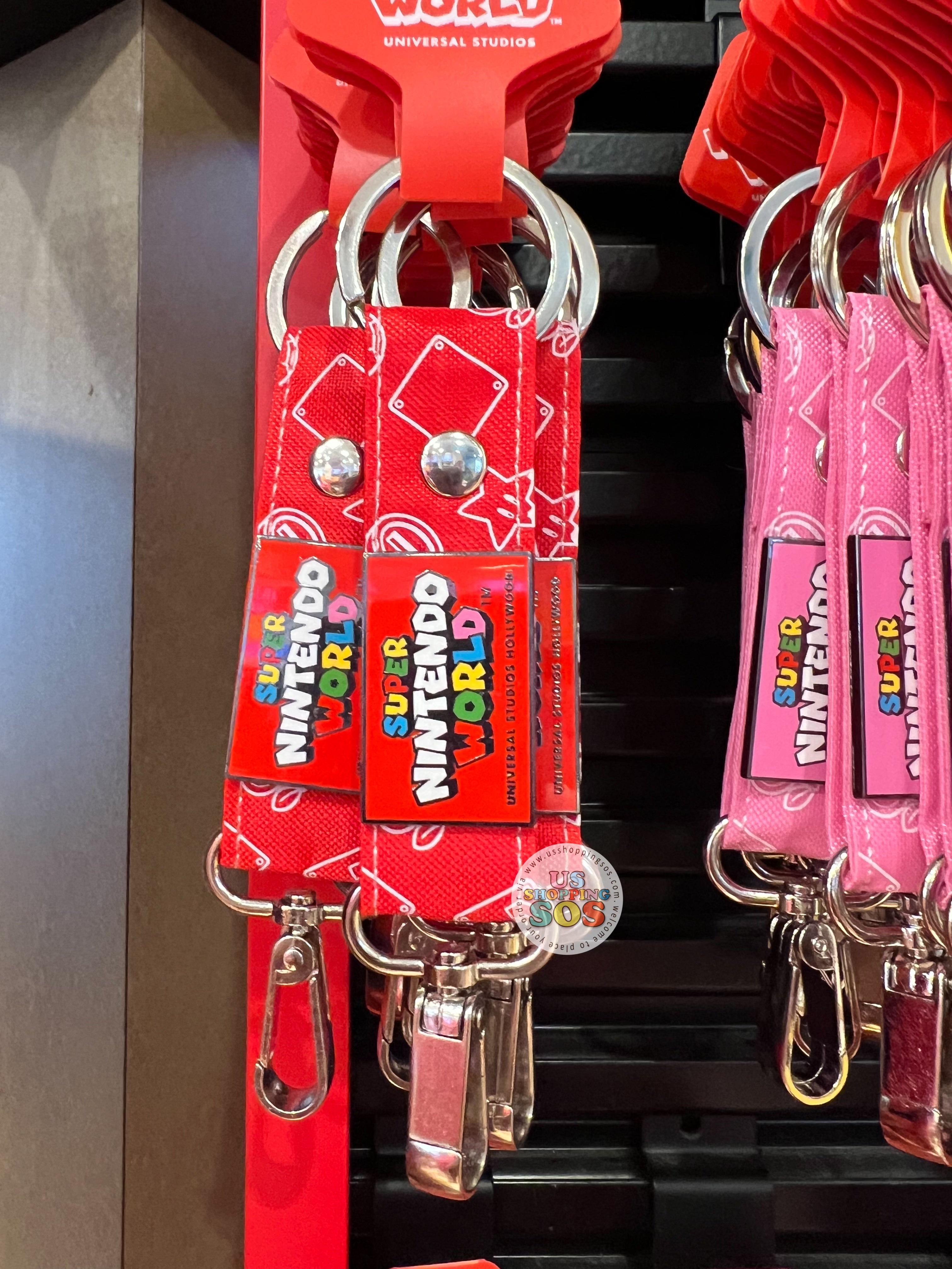 Universal Studios - Super Nintendo World - Logo Red Strap Keychain Sale