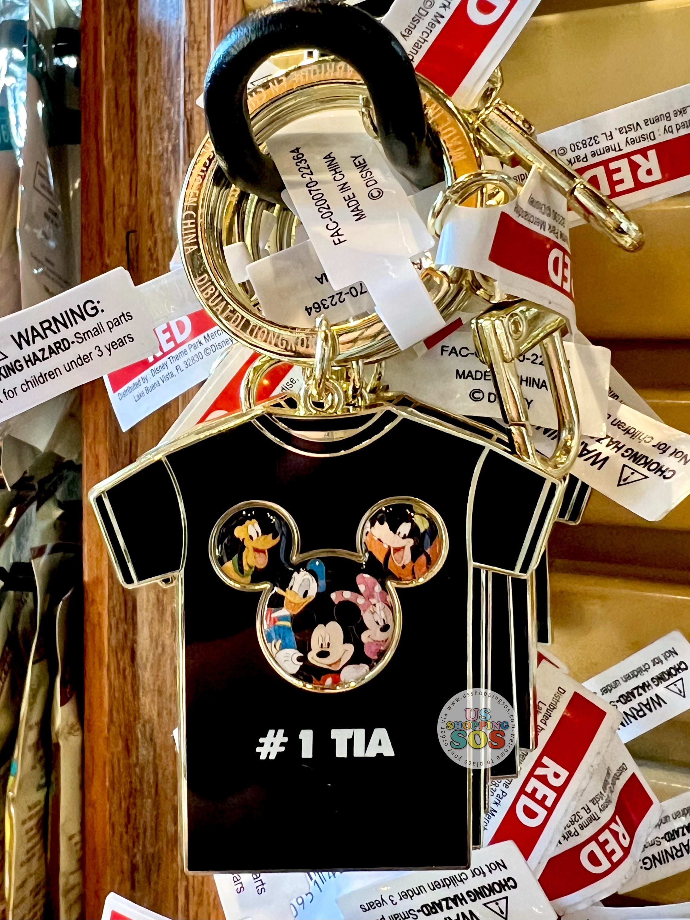 DLR - Mickey & Friends T-shirt Keychain - #1 TIA Cheap