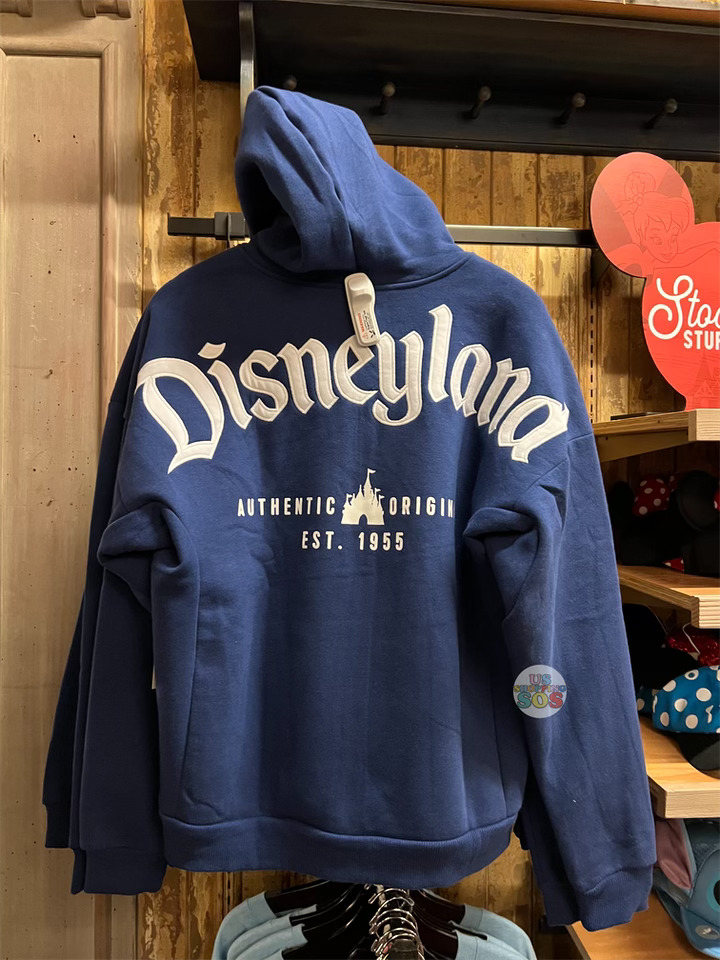 DLR - Castle “Disneyland Authentic Original Est 1955 ” Navy Hoodie Jacket (Adult) Fashion