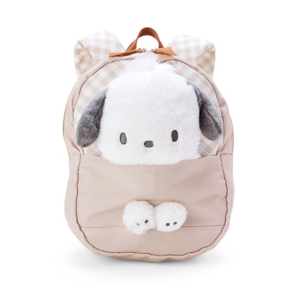 Japan Sanrio - Pochacco Kids Backpack with Plush Toy For Sale