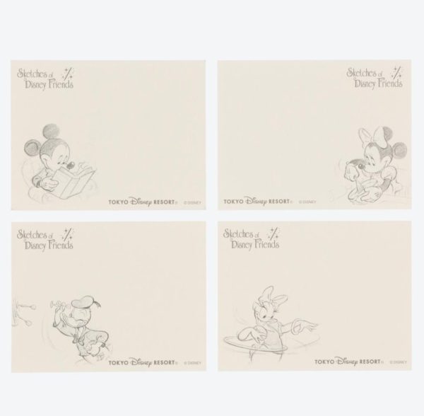 TDR - Sketches of Disney Friends Collection x Mickey & Friends Memo Note Box Set Supply