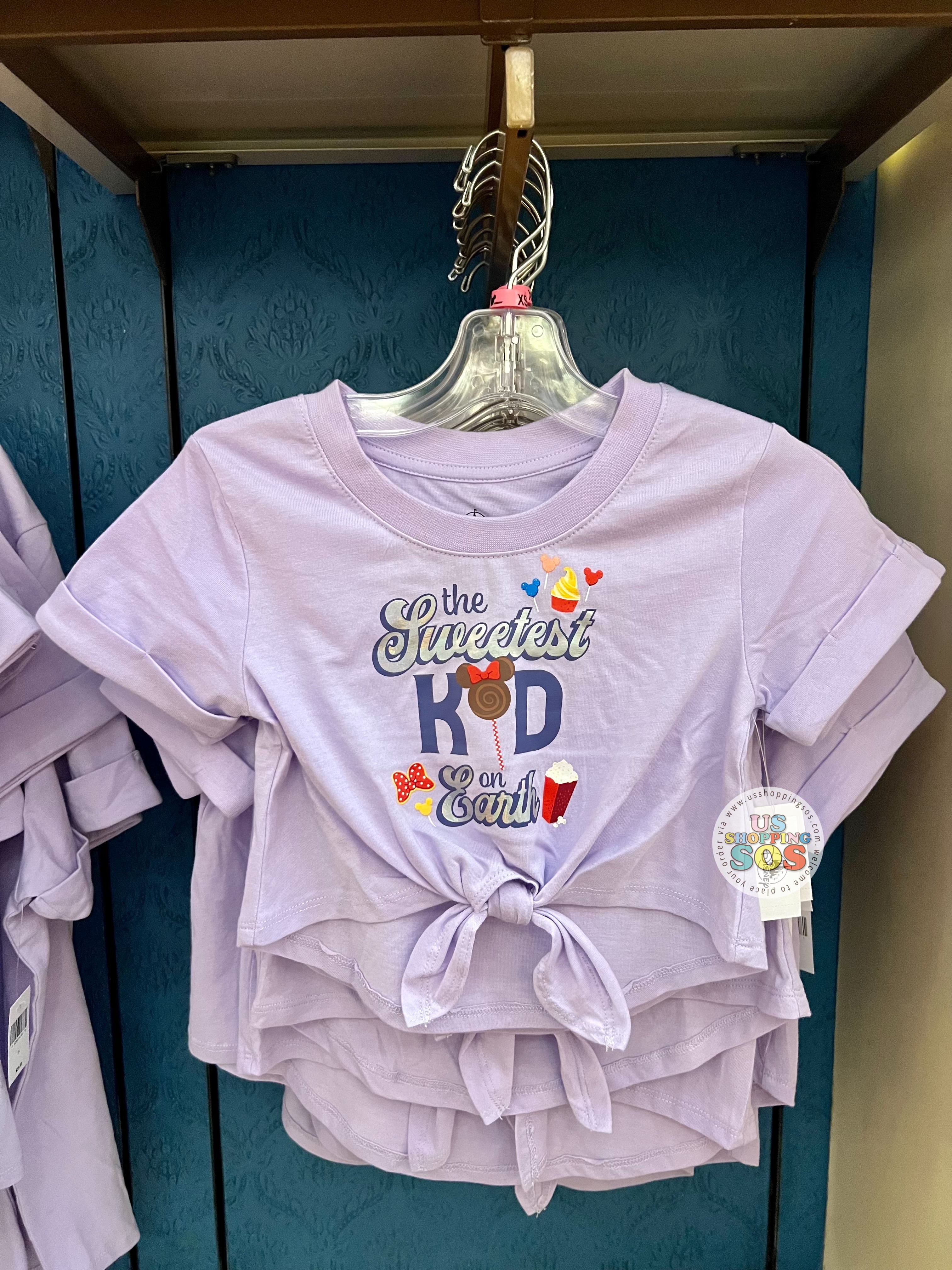 DLR - Disney Snacks  the Sweetest Kid on the Earth  Lavender Graphic T-shirt (Youth) Fashion