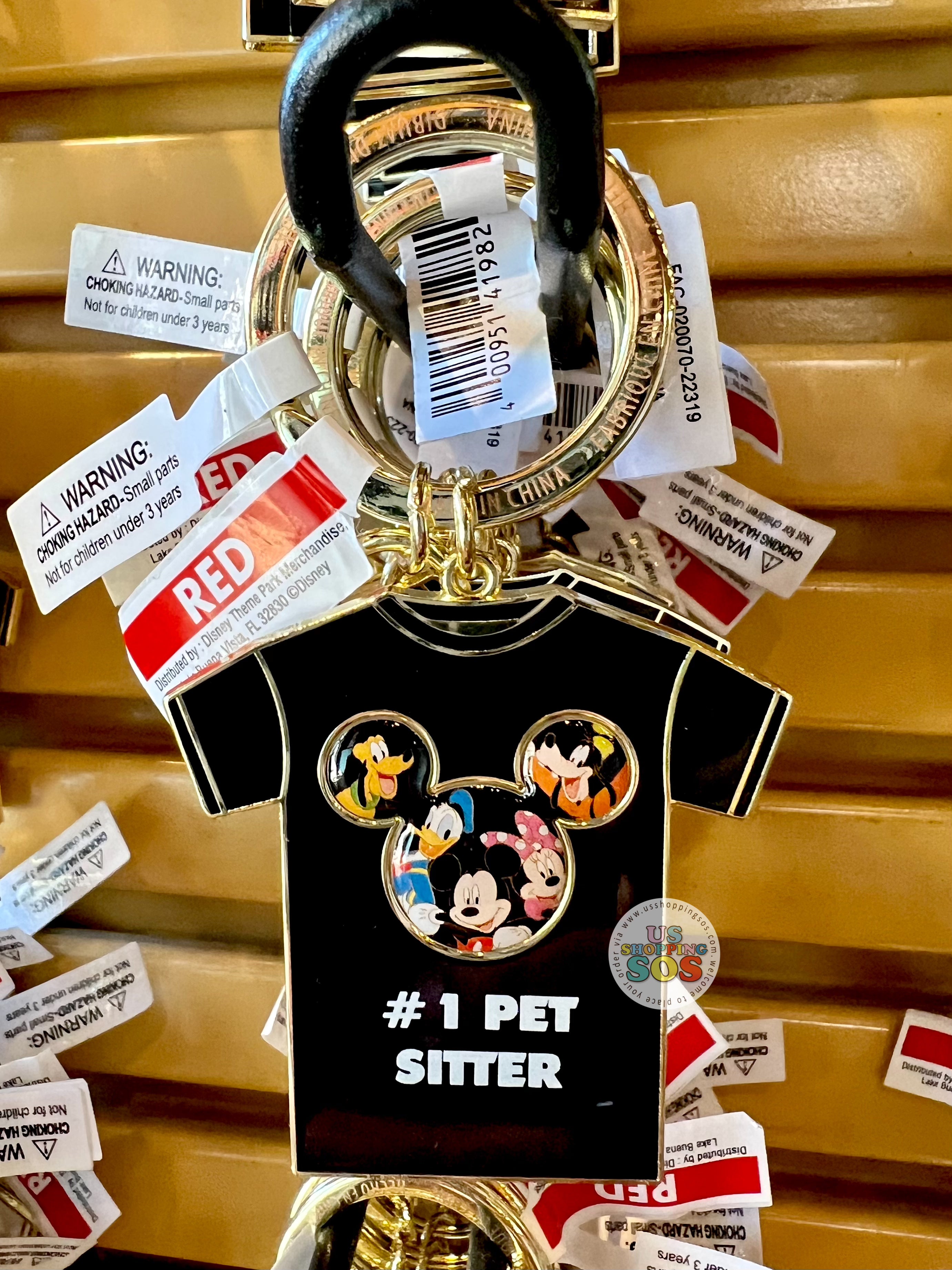 DLR - Mickey & Friends T-shirt Keychain - #1 Pet Sitter For Sale