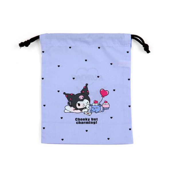 Japan Sanrio - Kuromi Drawstring Bag (Size S) Online Sale