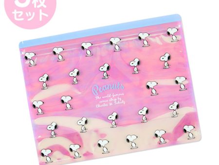 Japan Sanrio - Snoopy Zipper Bags 5 Sheets Fashion