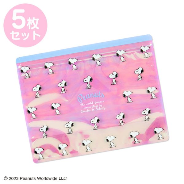 Japan Sanrio - Snoopy Zipper Bags 5 Sheets Fashion