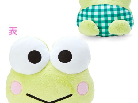 Japan Sanrio - Kero Kero Keroppi Face-Shaped Cushion (our goods) Online now