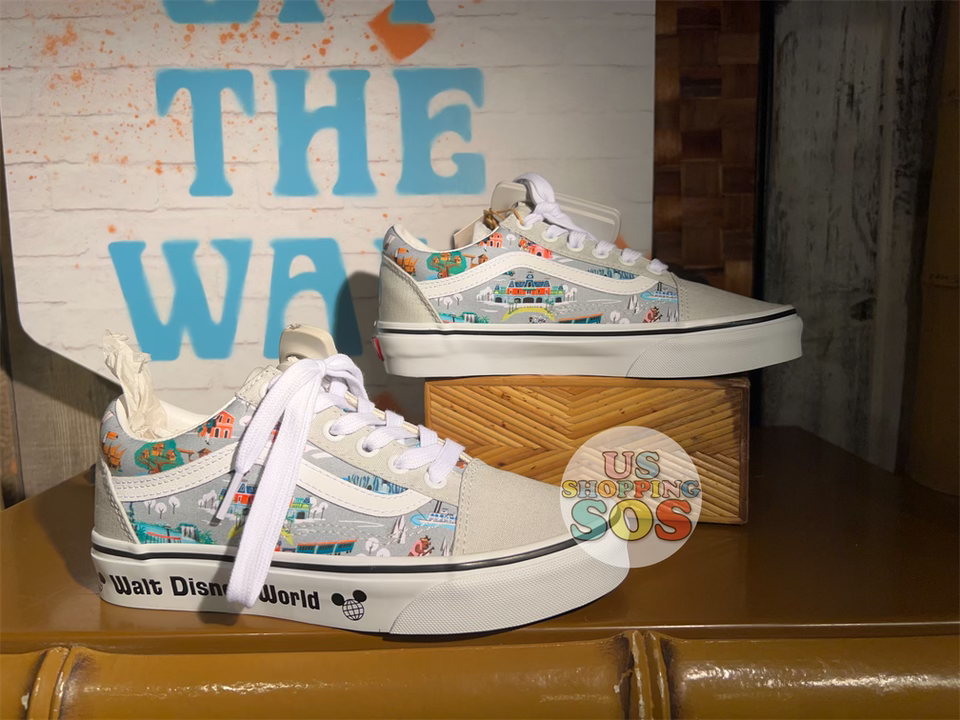 DLR WDW - Disney x Vans - Disney Park Map White Grey Old Skool (Adult) Online Hot Sale