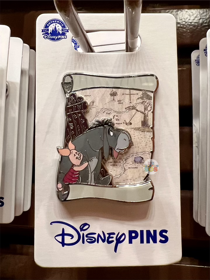 DLR - Winnie the Pooh Pin - Piglet & Eeyore on Map For Sale