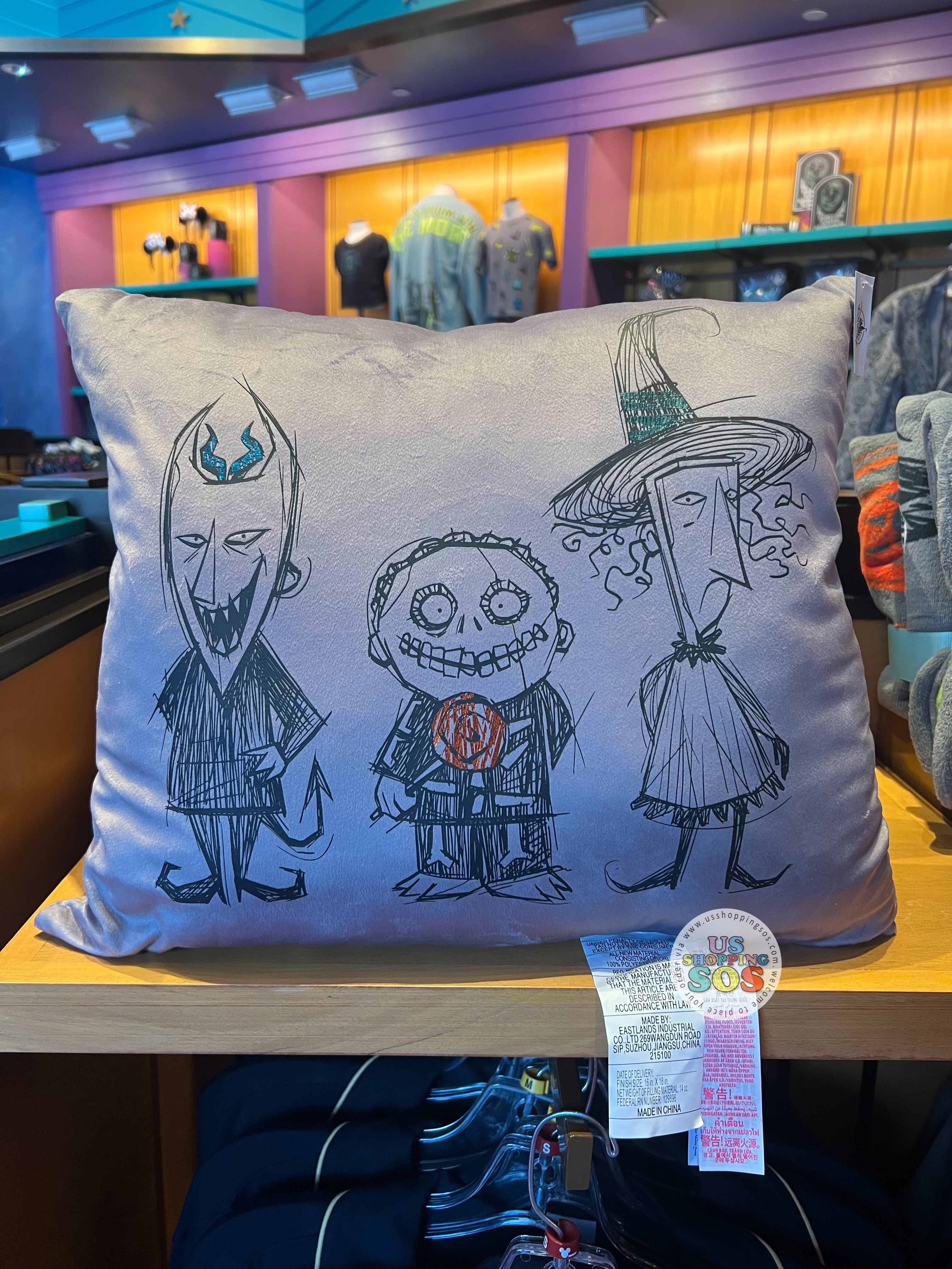 DLR WDW - The Nightmare Before Christmas - Lock, Shock & Barrel Cushion Pillow Online Hot Sale