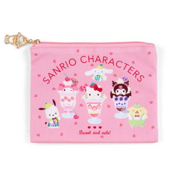 Japan Sanrio -  Sanrio Parfait Design  Series x Sanrio Characters Set of 2 Flat Pouches Hot on Sale