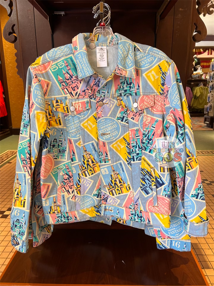 DLR WDW - Disney Castles All-Over-Print Denim Jacket (Adult) Online now