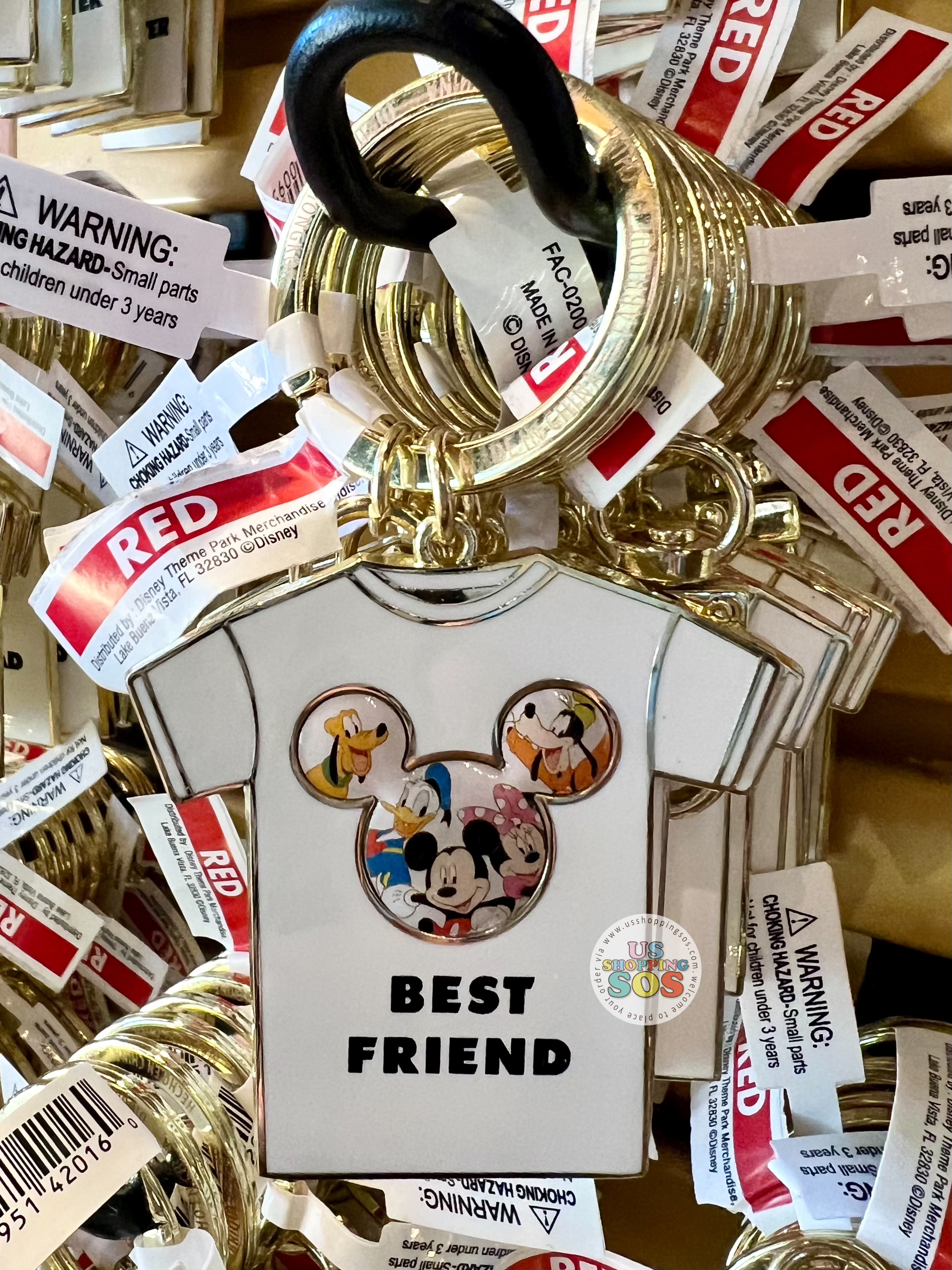 DLR - Mickey & Friends T-shirt Keychain - Best Friend Fashion